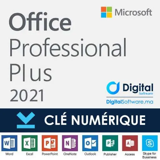Licence Office 2021 Professional Plus Maroc authentique et permanente