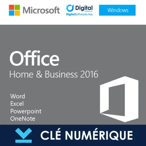 Office 2016 Home Business PC Maroc – Licence Authentique & Permanente