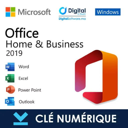 Office 2019 Home Business PC Maroc licence authentique